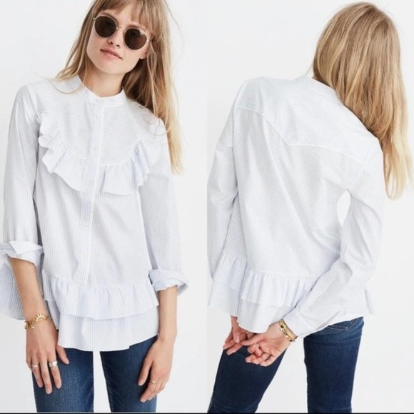 Madewell Tops - Madewell x Karen Walker Striped Annie Shirt